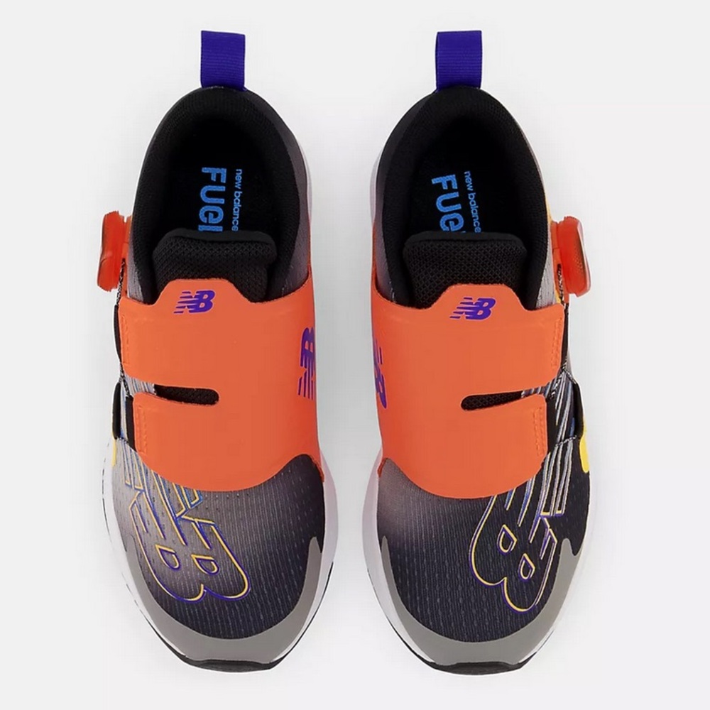 Size 4 Youth New Balance Kids' Vibrant Orange and Black Sneakers